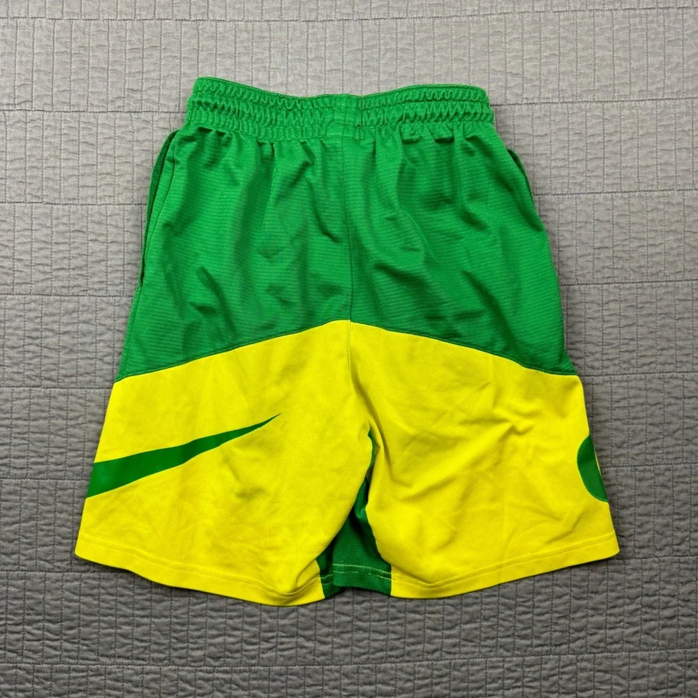 Nike Mens Small Oregon Ducks Dri-FIT Basketball Shorts Green Yellow Sportswear